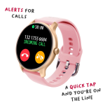Celly TRAINERMOON - Smartwatch con cinturino - silicone - schermo 1.28" - Bluetooth - 32 g - rosa